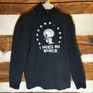 Tailgate Snoopy-(I Need My Space) black hoodie